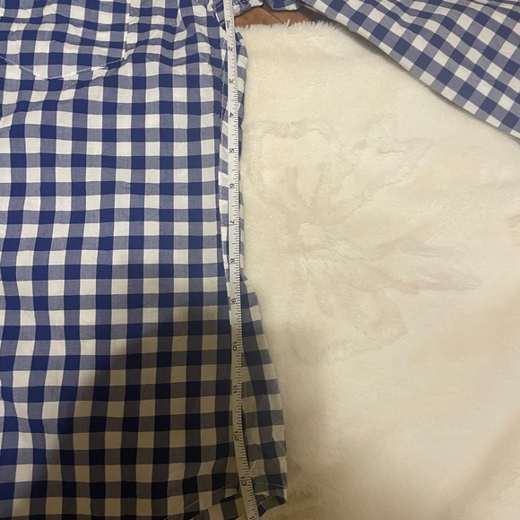 Frank & Eileen Blue and White Gingham Blouse Small - Picture 7 of 7